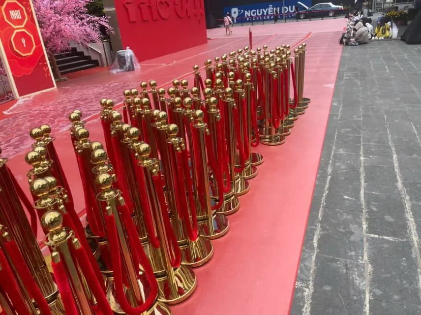 TRỤ INOX KÉO DÂY ĐỎ, ĐEN, DÂY NHUNG